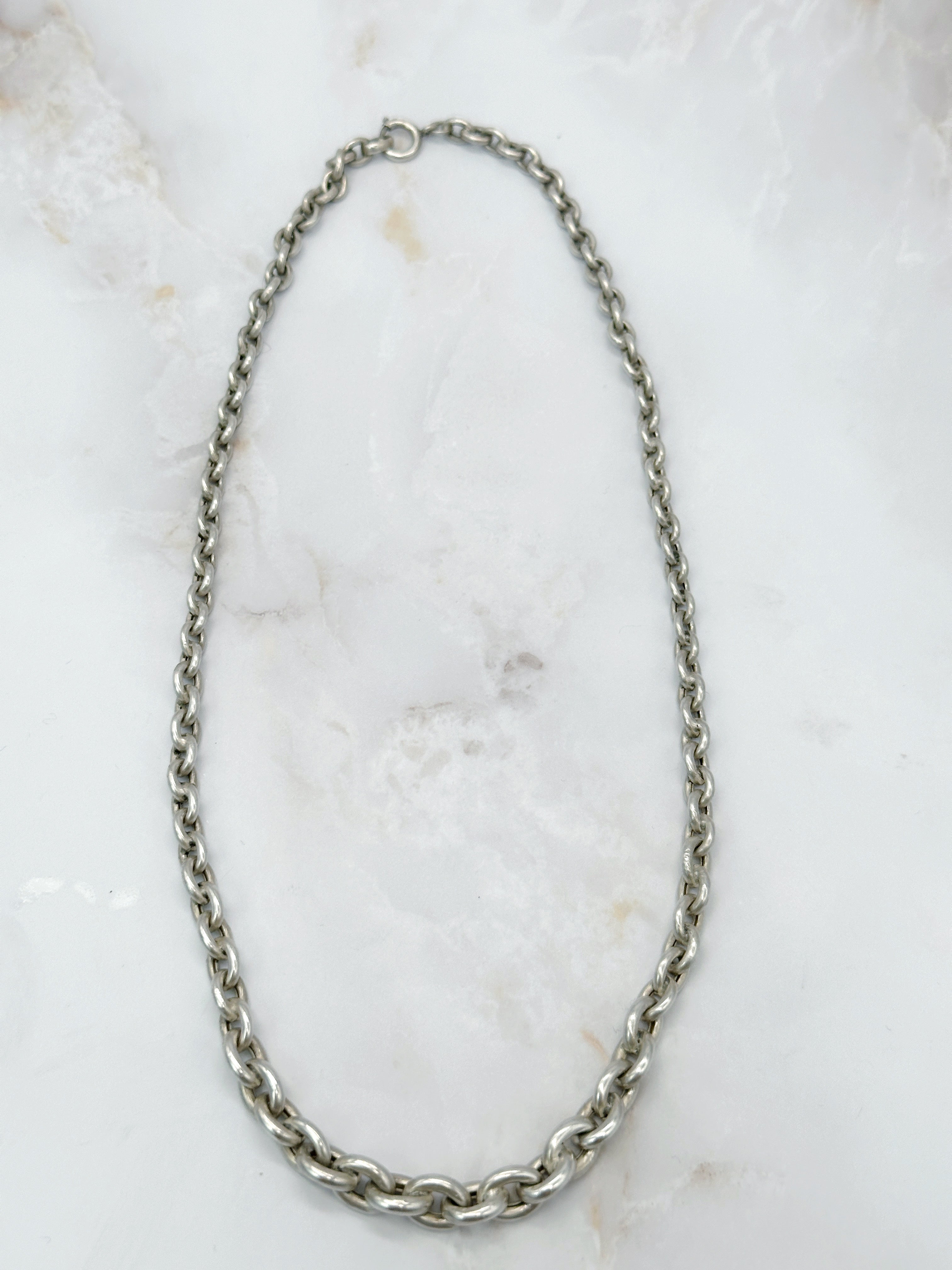 Vintage Gliederkette aus Sterling Silber im Verlauf