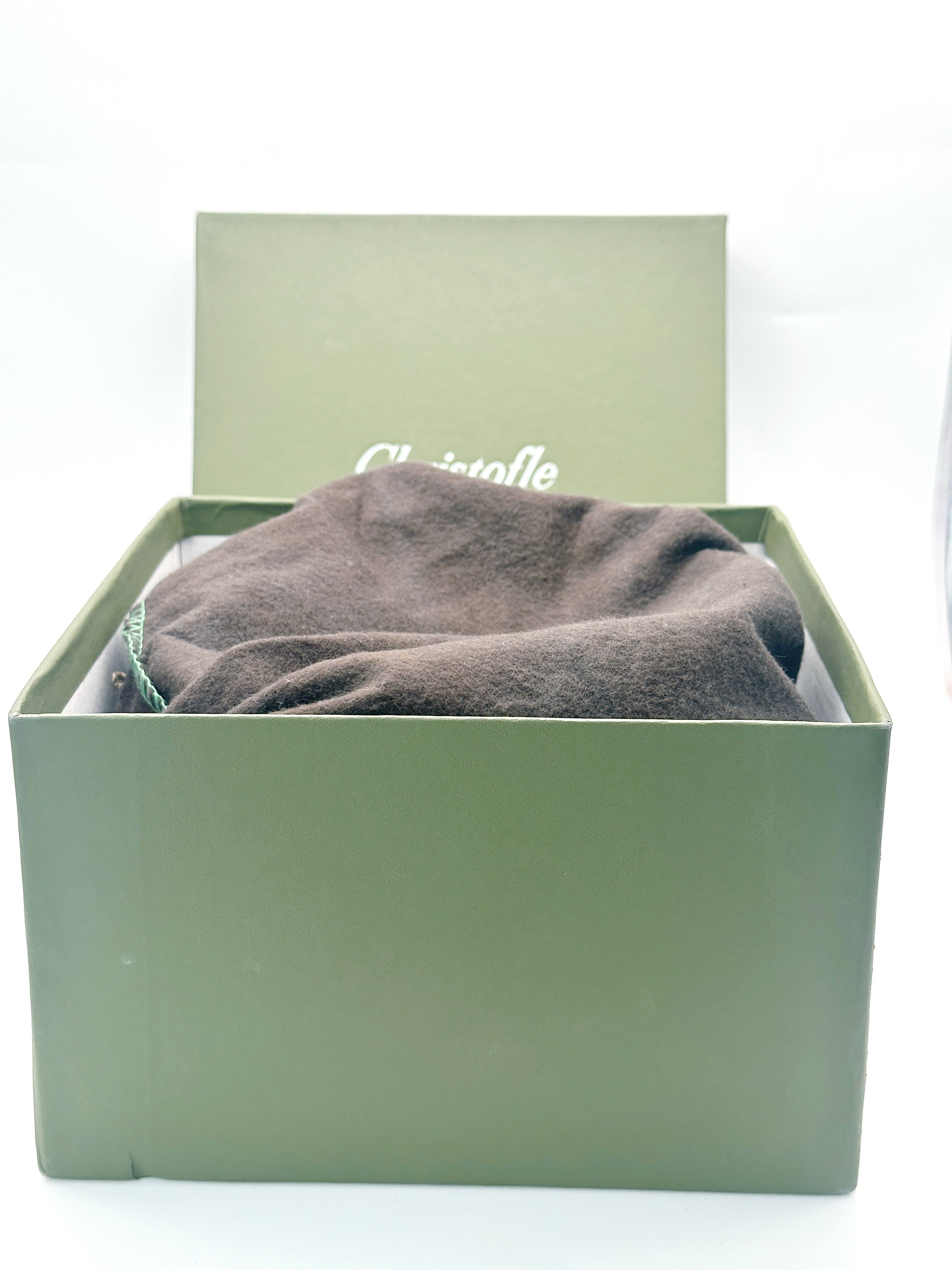 Edle Christofle Saucenschale – Versilbert, inkl. Original-Box und Anti-Anlauf Beutel