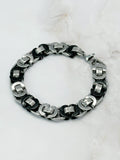Vintage Armband Emaille Look Schwarz