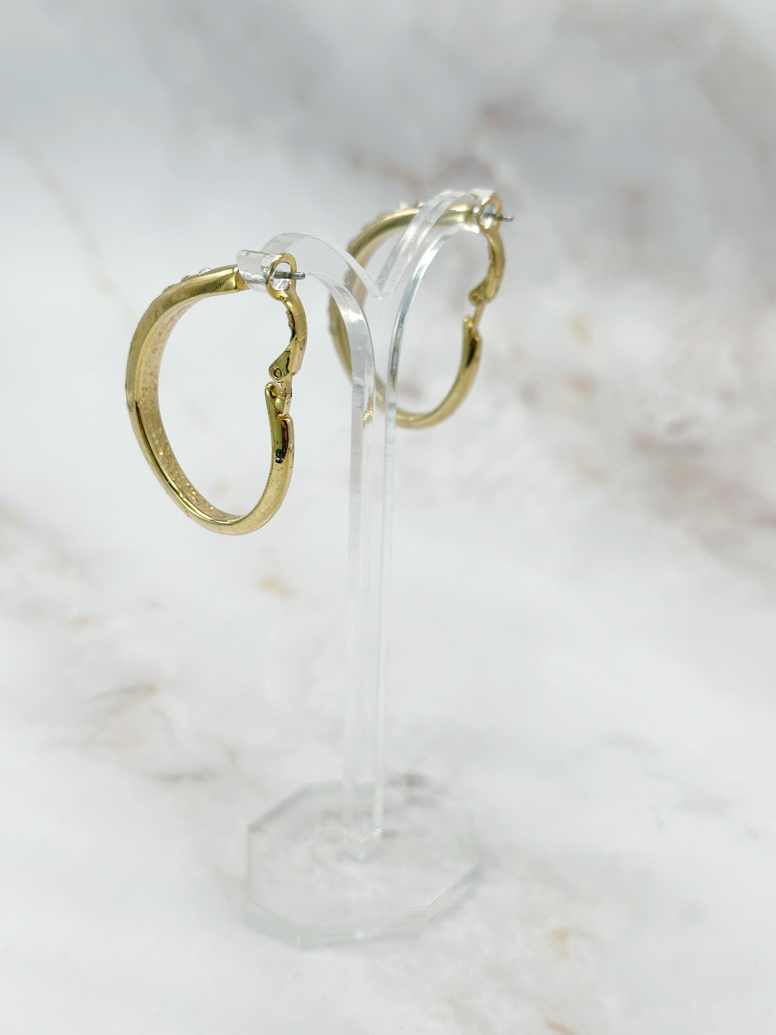 Elegante Vintage Creolen mit Strass