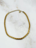Vergoldeter Vintage Choker mit verschachtelten eckigen Elementen